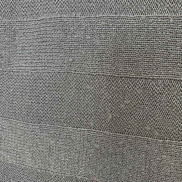 I.N.C. Gray and Metallic Silver Holiday Sweater Top Short Sleeve Women's Small - Picture 3 of 7